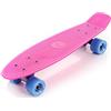 meteor Skateboard Mini Cruiser Retro Board Completo con Cuscinetti ABEC-7 e Ruote PU Ideale per Bambini Adolescenti e Adulti Ragazzo e Ragazza (Pink/Neon Blue/Violet)