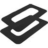 BESTonZON 2 Pezzi Patch di Connessione per Box Pinna Tavola da Surf e Paddleboard in PVC Nero, Adattamento di Precisione per Sport Acquatici e Surf, Riparazione Slot Timone 9 Pollici
