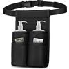 SITHON Borsa per Bottiglia da Massaggio, Fondina per Massaggiatore Professionale per 2 Bottiglie, Organizer per Porta Vita con Olio per Lozione da Massaggio con Cintura Regolabile (Solo Borsa)