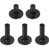YELARXI Tee da golf in gomma, simulatore di golf ad altezza regolabile per tappetini, 2 pezzi da 3,8 cm a forma di croce e 3 tee cavi da 6,9 cm e nero, adatti per (tappetini da golf, driving range