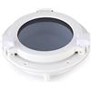 Keenso Oblò Rotondo da 215 Mm, Oblò per Finestra per Yacht RV Resistente Ai Raggi UV Anti-Invecchiamento in ABS con Vetro Temperato Raccordi in Acciaio Inossidabile 316 per Finestra a