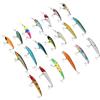 Arythia 20 Pezzi Set Esche da Pesca, Esche Artificiali Realistiche con Occhi 3D, Kit Attrezzatura da Pesca Durevole, Esche per Predatori per Spinning, Acqua Dolce Salata