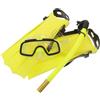 Lurrose Set Snorkeling per Maschera, Pinne e Scarpe da Immersione 30-35 in Pvc e Pc, Design Vivace e Tecnologia di Respirazione Sicura per Festa Estiva in Spiaggia