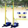 Generic Rete da pallavolo portatile per interni ed esterni, con paletti, 2 reti per badminton, altezza regolabile, cortile, spiaggia, parco