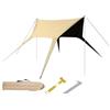 QLoztyse Tenda da Spiaggia Tenda Parasole Canopy Tarp da Campeggio con Rinforzati Tessuto Resistente Impermeabile Adatto Multipli Raduni Pesca Picni, 4.5 X 6.2 M