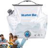 Generic Borsa per l'acqua - pieghevole da campeggio, 8 l, grande capacità di idratazione, 42,3 cm x 35,6 cm profilo piatto + beccuccio regolabile per flusso di uscita, resistente PET PA PE Fi