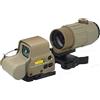 AWETHE Mirino 558+G45, mirino 558 verde e rosso dot reflex e combo lente d'ingrandimento G45 5X, mirino ottico olografico ibrido con lente d'ingrandimento G45, moltiplicatore di rollover a sgancio rapido,