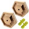 Generic Finger Exerciser - Attrezzo esagonale in legno per avambraccio, portatile, per casa, palestra, pratica, allenamento, arrampicata, fitness