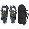 vidaXL Ciaspole 3 in 1 Blu e Nero 63 x 21 cm Alluminio e HDPE, Ciaspole in alluminio per il giardino, attrezzatura outdoor regolabile, accessori moderni per camminare sulla neve