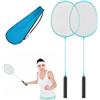 Generic Set da badminton Giochi da giardino - Set di racchette in lega, attrezzatura portatile per palline di piume, pacchetto racchetta senza rete resistente | Giardino di famiglia Attrezzatura Match per