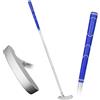 Linvimia Putter da golf staccabile a tre sezioni Attrezzatura da allenamento compatta per principianti Accessori per sport all ' aperta Resistente asta spinta portatile in metallo con mano