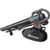 Gardena Soffiatore/Aspiratore A BatteriaPowerJet Collect 18V P4A Solo: Potente flusso d'aria, Cambio rapido di modalità, Velocità regolabile, Sacco di raccolta, Senza fili (14895-55)