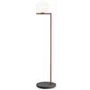 Flos IC Lights F1 Outdoor Lampada da Terra — design Michael Anastassiades Rosso borgogna/lava nera