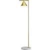 Flos Captain Flint Lampada da Terra — design Michael Anastassiades Ottone spazzolato/marmo