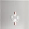 VISTOSI RIFLESSO SP 3 Lampada a sospensione — design Chiaramonte & Marin Rame satinato 2 Cristallo trasparente LED 2700 K