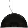 OLUCE SONORA 490 Lampada a Sospensione — design Vico Magistretti Nero esterno/Bianco interno