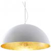 OLUCE SONORA 490 Lampada a Sospensione — design Vico Magistretti Bianco esterno/Oro interno