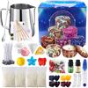 TAVADA Kit per Candele,Kit Candele Fai da Te con Manuale,Fabbricazione Candele Kit per la Fusione di Cera,Kit per Fabbricazione Candele DIY per Principianti,8 vasetti di candele