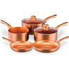 Cermalon - Set di 5 pezzi in ceramica, alluminio, rame, 46 x 29 x 13 cm
