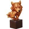 Naturecraft - Statuetta ornamentale in resina effetto legno, motivo: lupi