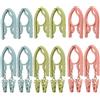 GOTFUN 12 pezzi appendiabiti pieghevole da viaggio con clip portatile da viaggio pieghevole appendiabiti in plastica per casa, hotel, viaggi, campeggio, campeggio, 3 colori