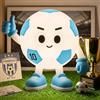 FAMIDUO Luce Notturna Calcio per Bambini, Lampada Silicone Alimentare Numero 10 Bianco Blu, LED RGB Dimmerabile con Timer, Idea Regalo Compleanno Ragazzo e Tifosi, Ricaricabile USB-C, Arredo Cameretta