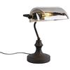 Qazqa banker - Lampada da notaio Classico - 1 luce - L 265 mm - Nero - Design I Rustico - Soggiorno I Camera da letto