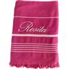 Ischia Tessile Ricami De Vivo Telo Mare Salinas Personalizzabile Nome o Iniziali - 170x90cm - Asciugamano Mare Personalizzato - Telo Spiaggia Grande Donna e Uomo - Microspugna 100% Cotone Lavabile in Lavatrice (Fucsia)