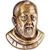 REAL VOTIVA FONDERIE D'ARTE Targa con bassorilievo in Bronzo per lapide - Padre pio [P.06.1790/14]