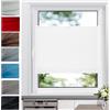 YANHONG Blinds Tenda plissettata 40 x 220 cm Privacy e Protezione Solare Tende Avvolgibili per Finestra Porte Plisses, plisse per finestra e camera da letto, Bianco