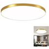 Chao Zan Moderno Lampada da Soffitto LED Luce Rotonda 30W, Plafoniera LED Dimmerazione: 3000k/4000k/6000k per Bagno Cucina Camera da Letto Sala Soggiorno Soppalco Φ27cm (56W, Telaio d'oro)