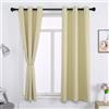 WUXXIANG Tende 100% Oscuranti per Interni 50 x 190 cm Poliestere Protezione Solare, Termiche Isolanti Tende Moderno, Set da 2 Pannelli, per Soggiorno, Porta Interna, Giallo Sabbia
