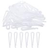 QUARKZMAN 60pz Durevole Plastica Alligatore Clip, 1,61 Bianco Forma U Camicia Clip Molletta per Piegatura Cravatte, Pantaloni, Calzini, Coperchio