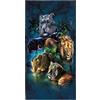 Zomer Telo mare grande 90 x 180 cm ad asciugatura rapida in microfibra stampata con leone, tigre e leopardo