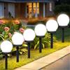 ZeiLaBang Kakadi 6 lampade solari per esterni, sfera solare, da giardino, per esterni, sfera a LED con picchetto, lampada solare da giardino, impermeabile, per terrazze, marciapiedi, cortile