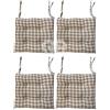 GBiancheria Cuscini Sedie Quadretto Beige 40x40cm con laccetti e morbida imbottitura confortevole 6 Cm Made in Italy (4)