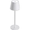 RynoPulse Lampada Da Scrivania Touch Con Ricarica Wireless, Lampada Da Comodino A LED Portatile Con Dimmer, Adatta Per La Lettura, Il Campeggio E L'Esterno. (White round bottom, three colors)