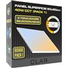 CLAR - Pannello LED 60x60, Plafoniera LED 60x60, Plafoniera da Soffitto, Pannello Illuminante, Dimmerabile CCT (3000ºk a 6000ºk), 40W (Pack 1)
