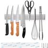 Ninonly Barra Magnetica per Coltelli Portacoltelli Magnetico Adesiva da 30cm(12inch), Barra Magnetica Portacoltelli in Acciaio Inox, Striscia Banda Pensile per Bistecca/Cuoco/Coltelli da Cucina