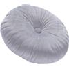 PLCIVSA Cuscino Rotondo in Velluto,Zucca Cuscino Decorativo,per Soggiorno, Divano, Letto, Pavimento,Auto(grigio chiaro)