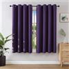 Joydeco Tende Oscuranti per Interni 2 Pezzi L 117 x A 137, Tende Termiche Isolanti con Occhielli per Soggiorno e Camera da Letto Moderne Blackout Curtains, Viola Scuro