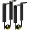 OUSFOT Faretti Solari a Led da Esterno IP65 Lampada Solari Giardino Potenti 32 LED Luci Solare da Giardino Esterno con 2 Modalità di Temperatura di Colore a Terra per Percorso Vialetto da Cortile-4PCS