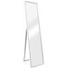 [en.casa] Specchio da Terra Specchio Rettangolare da Figura Intera Autoportante per Camera da Letto Ingresso Superficie Riflettente 150 x 35 cm Cornice in MDF - Bianco