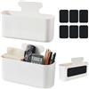 Lunaanda Confezione da 2 Organizer Magnetici, Portapenne Magnetico, Portaoggetti da Cucina, Magnetico Potente, Ripiano Laterale con 6 Magneti Autoadesivi per Frigorifero, Microonde, Parete o Tavolo (Grande)