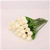 Ulalaza Fiori artificiali 20 Teste Tulipani Tocco Reale PU Tulipani Fiori Finti Arrangiamento Matrimonio Mazzi Casa Stanza Ufficio