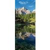 A.Monamour Adesivo Porta Autoadesiva Paesaggio Naturale Di Montagna E Lago Vinile PVC Adesivi per Porte Interne 3D Pellicola Adesiva Poster Sticker Murale Parete Carta da Parati