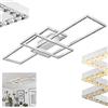 hofstein Lampada a soffitto LED Serranos, lampada a soffitto in metallo/plastica in alluminio spazzolato/chiaro, luce con effetto glitter, dimmerabile, LED 25 watt, 2000 lumen, 3000 K