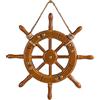 LOVIVER Timone Fatto a Mano in Legno Sea Life Tema Ornamento da Parete Decorazioni da Appendere Decorazioni Marine, 35 cm