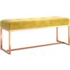 vidaXL Panca Giallo Senape 110x36x45 cm in Velluto