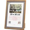 3-B Cornice portafoto Salo Duo - grigio/marrone (rovere) - 20 x 30 cm - Cornice in legno, cornice per foto con vetro acrilico
